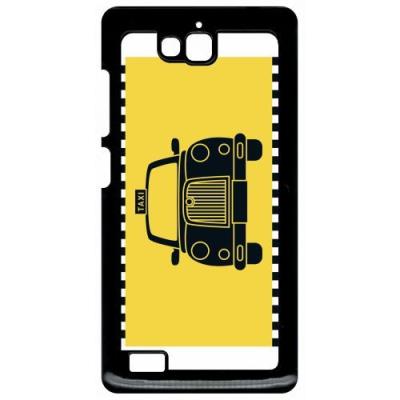 Coque huawei honor 3c et 3c 4g taxi sur fond jaune
