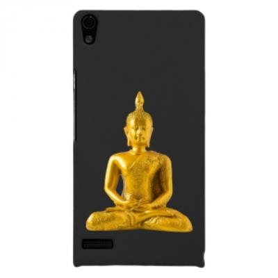 Coque rigide pour Huawei Ascend P6 avec impression Motifs bouddha or
