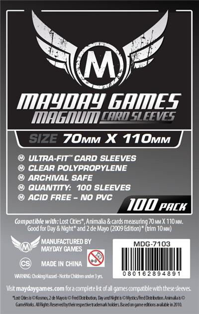 100 Protège Cartes Magnum 70 x 110 mm (Pour Les cités Perdues)