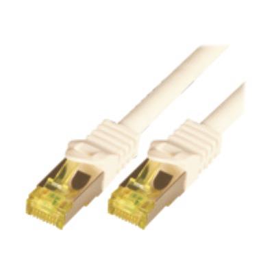M-Cab - Cordon De Raccordement - Rj-45 (M) - Rj-45 (M) - 25 M - Sftp, Pimf - Cat 7 - Moulé, Sans Crochet, Sans Halogène - Blanc