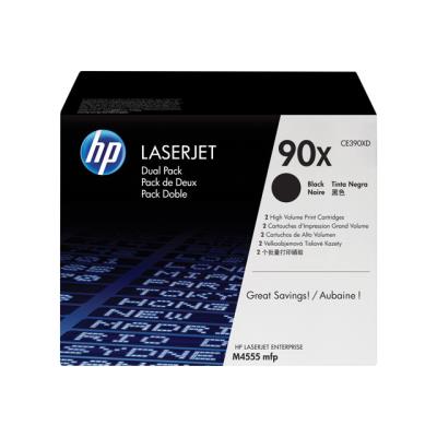 HP 90X - 2 - hoog rendement - zwart - origineel - LaserJet - tonercartridge (CE390XD)