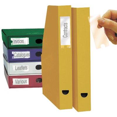 Porte Étiquette 3L Adhésive Polypropylène 55X102 - Blister De 6