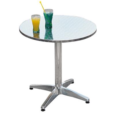 Table jardin en aluminium et plateau en acier - Dim : H 71 x Ø 70 cm