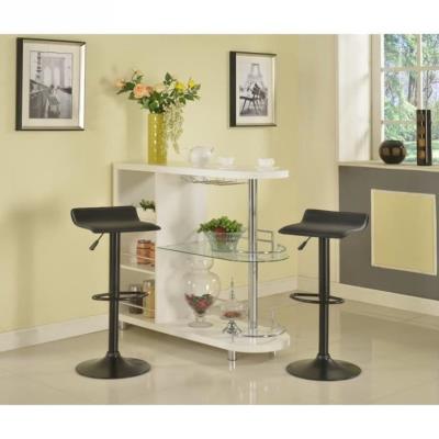 Lot de 2 tabourets de bar noir