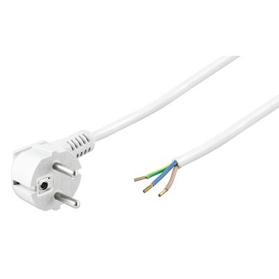 Cordon dalimentation à angle wentronic (schuko à 3 fils conducteurs) 3 m blanc goobay 93312