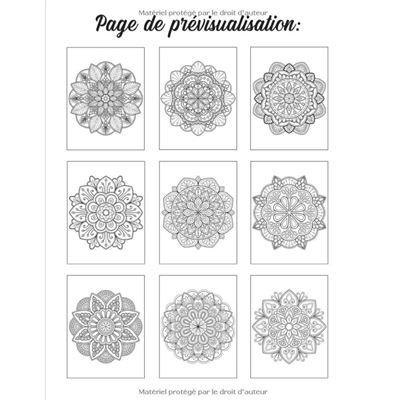 Livre De Coloriage Mandalas Nuit - 50 Mandalas Anti-stress Pour Adultes - Apaisement, Relaxation, Difficultés