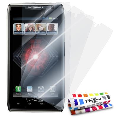 3 Protections Ecran Haute Qualité , UltraClear, ORIGINALES de MUZZANO pour MOTOROLA RAZR MAXX