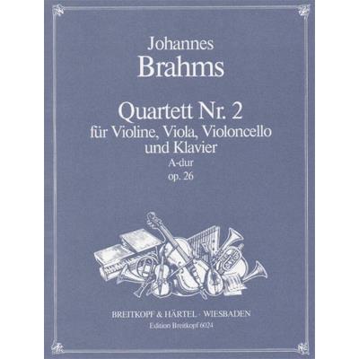 Partitions classique EDITION BREITKOPF BRAHMS J. - QUATUOR AVEC PIANO OP. 26 EN LA MAJEUR Musique de chambre