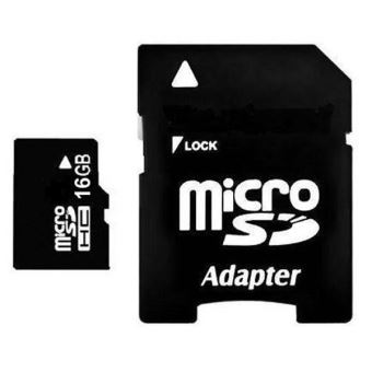 Carte mémoire 16 Go SANDISK Micro SD 16 Go + adaptateur SD Pas