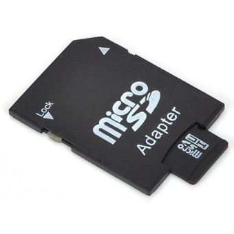 Carte micro SD HC 16 Go avec adaptateur - Carte mémoire micro SD