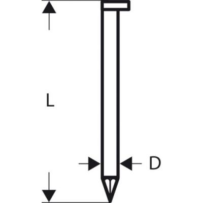 Bosch 2608200001 Clou En Bande Tête D Sn34Dk 65 2,8 Mm, 65 Mm, Métallique, Lisse Brillants, 3000 Pièces