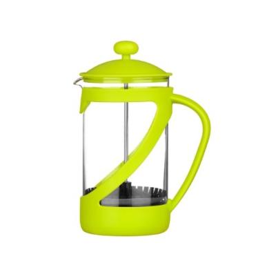 PREMIER HOUSEWARES 0602447 CAFETIÈRE KENYA POUR 4 TASSES PLASTIQUE VERT LIME 400 ML + INSERT EN VERRE RÉSISTANT À LA CHALEUR