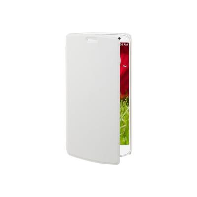 Muvit Easy Folio - Flip cover voor mobiele telefoon - polyurethaan, polycarbonaat - wit - voor LG G3 s D722, G3 s D724