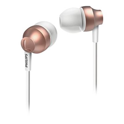SHE3850RG Chromz Écouteurs intra-auriculaires avec 3 paires d'embouts, câble renforcé, couleurs assorties à l'iPhone 6S, Or Rose