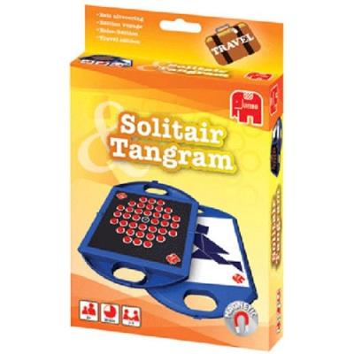 Jumbo Jeu de voyage 2 en 1 : Solitaire et Tangram