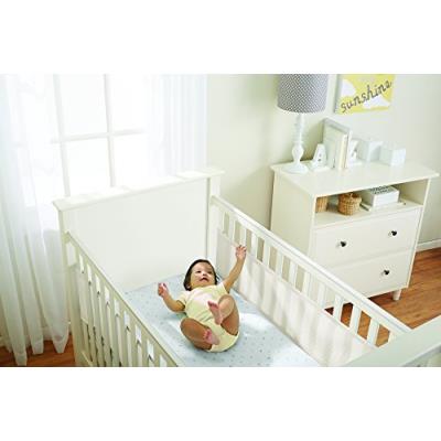 Breathablebaby tour de lit double face doublure en maille (ecru)