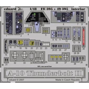 MAQUETTE A10 THUNDERBOLT II INT.HB1/48 EDUARD FE395 - 1