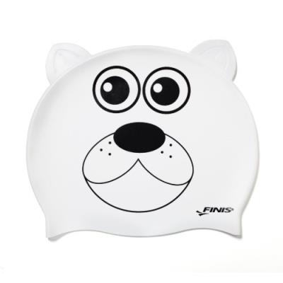 Finis silicone fun cap polar bear head blanc