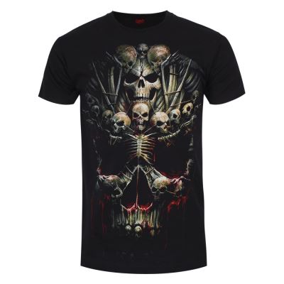Spiral T-shirt Squelettes Homme Noir