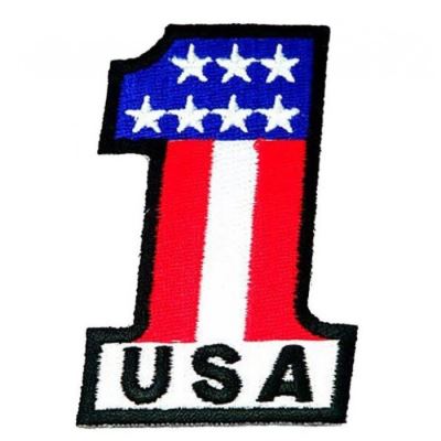 patch N 1 USA ecusson thermocollant biker drapeau americain