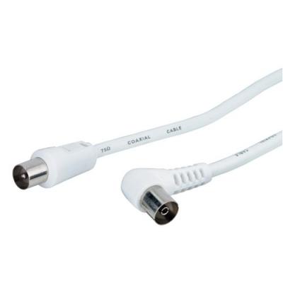 Antennenkabel, koax-buchse winkel an koax-stecker, 5 m, weiá good connections s-fk50sw