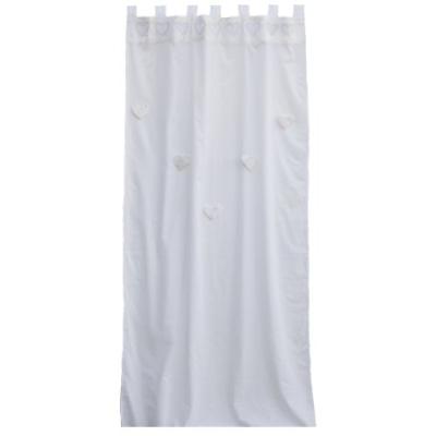 taftan - rideau blanc coeurs suspendus (100 x 280 cm) - blanc