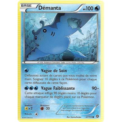 Carte Pokemon - XY11- Offensive vapeur - Démanta - PV 100 - 27/114 - Commune - VF État correct - Asmodee reconditionné disponible sur Fnac