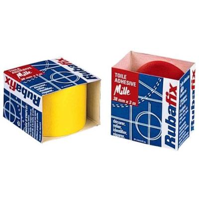 Rubafix 570700 toile adhésif mille 19 mm x 3 m jaune