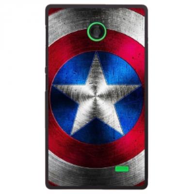 Coque rigide pour Nokia X avec impression Motifs bouclier étoilé aux couleurs de l'Amérique