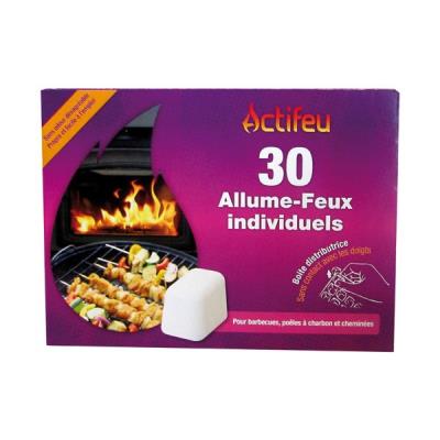 Allume feu sans odeur x30 Actifeu-ACTCUS30