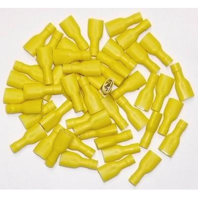 Cosses Electriques Femelles Jaunes 9.5 Sachet De 50 Cosses
