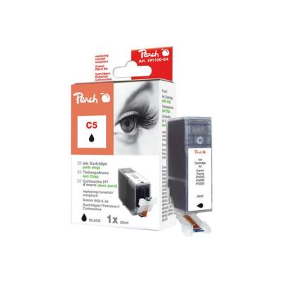 Peach C5 - zwart - inktcartridge (alternatief voor: Canon PGI-5BK)