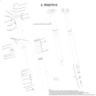 Rock shox reverb ensemble décrou de serrage et boulon noir noir n a