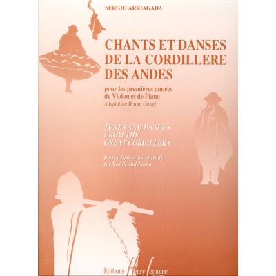 Partitions classique LEMOINE ARRIAGADA SERGIO - CHANTS ET DANSES DE LA CORDILLÈRE DES ANDES - VIOLON, PIANO Violon