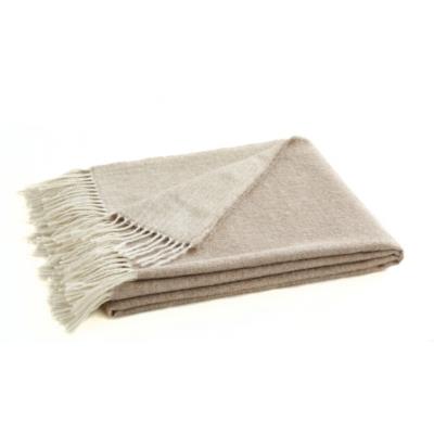 Plaid alpaga Pérou BLANC DES VOSGES 130 x 170 cm Galet