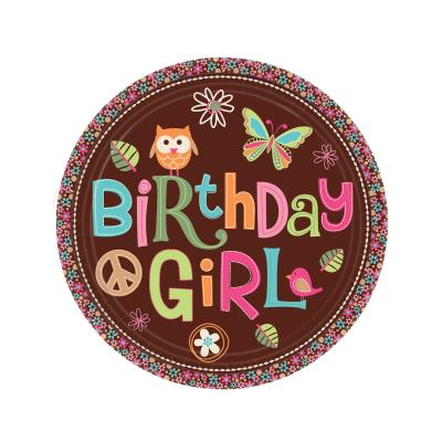 8 Assiettes birthday girl