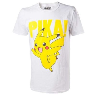 Pokemon Pikachu T-shirt unisexe blanc / jaune taille XL