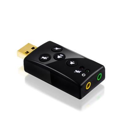 CABLING® Carte son USB 7.1 externe son 3D Surround dynamique touches fonctionnelles comprises