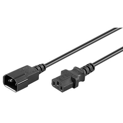 Wentronic cordon dalimentation (ac femelle à mâle) 1,5 m noir goobay 68602