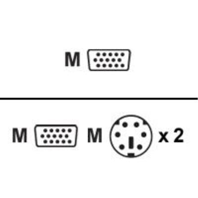LevelOne ACC-2109 - toetsenbord / video / muis (TVM) kabel - 90 cm
