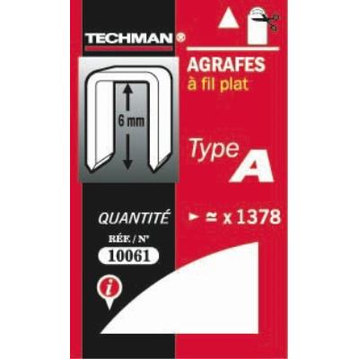 Techman - Agrafes 6 mm - type A