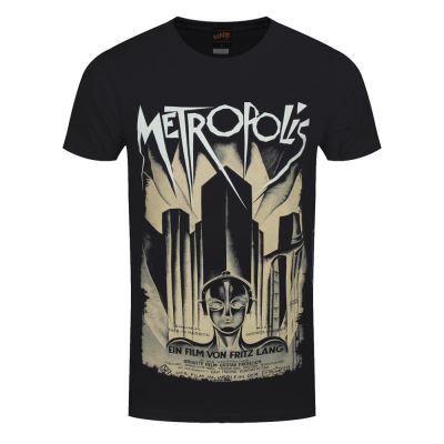 Plan 9 T-Shirt Metropolis Poster Art Homme Noir