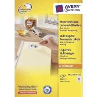 35,6 x 16,9 mm, AVERY Zweckform AVERY Zweckform etiquettes multi-usages