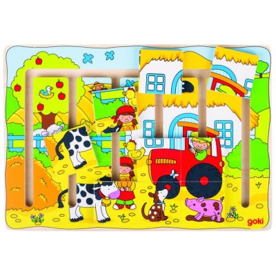 Goki Slide Puzzle FARM 9-PIECE