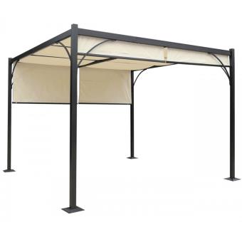 Tonnelle De Jardin Coloris Creme En Aluminium Dim H 225 X L