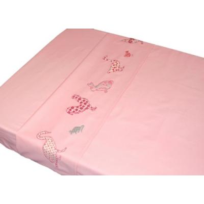 taftan - drap animaux de la ferme rose (120 x 150 cm) - rose