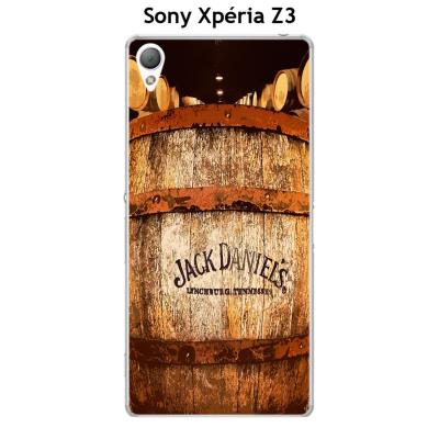 Coque Sony Xpéria Z3 design Jack Daniel's tonneau