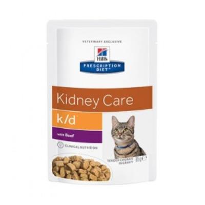 Comparer les prix de Hill's Prescription Diet Feline K/D Boeuf SACHETS 12 X 85 grs
