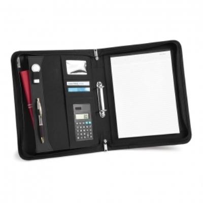 Conférencier bloc-note - BURBANK DELUXE ZIPPER - QD803 Design contemporain - Mécanisme / classeur à anneaux