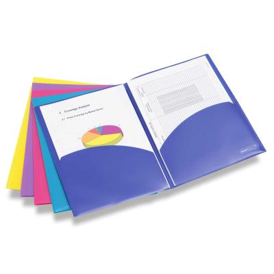 Pqt de 5 Chemises de Présentation Double couleurs vives A4 Assorties